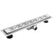 BES LED Douchegoot met Rooster - Leoni Trun - 80cm - Vloerflens - RVS - Chroom