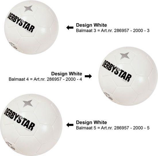 Derbystar Classic TT II - Maat 5 | Wit | Maat 5 | Voetbal