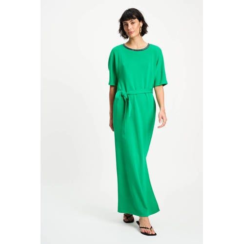 POM Amsterdam T-shirtjurk zomerjurk met glitter groen