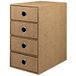 Rössler S.O.H.O. ladekast met 4 lades 18 x 25 x 32 cm Hazelnoot