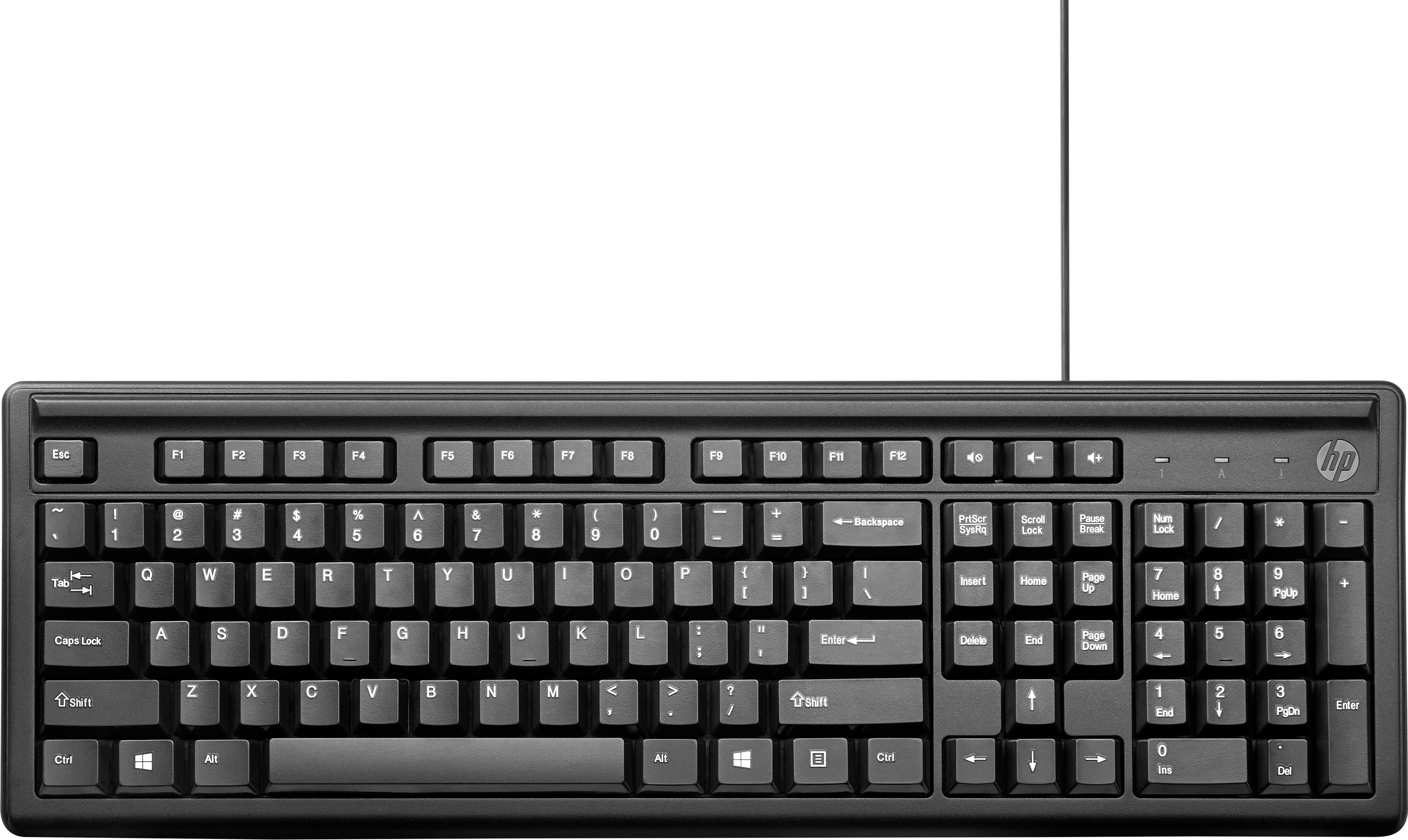 HP 100 - Toetsenbord - USB - Zwart