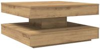 vidaXL Salontafel 70x70x34,5 cm Artisanaal Eikenhout