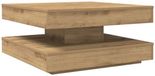 vidaXL Salontafel 70x70x34,5 cm Artisanaal Eikenhout