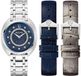 Bulova Analoog kwartshorloge voor dames, 96 x 160 roestvrij staal, zilverkleurig, zilver, Zilverl