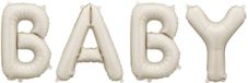 PartyDeco Beige Foil Balloon Air Fill Letter Kit
