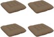 vidaXL Coussin d'assise VIANEN 4 pc 100% Polyester Taupe 50 x 50 x 12 cm