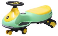 Voiture électrique pour enfants, 12V, 2-en-1, volant 360°, vert