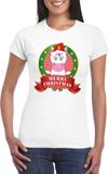 Bellatio Decorations Shoppartners Bv Foute Kerst shirt voor dames - eenhoorn print - Merry Christmas XL