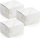 PartyDeco Cadeaudoosje Nature - Bruiloft Bedankje - 40 Stuks - Wit/Goud - Papier - 6 x 4 cm