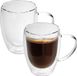 Intirilife 2x dubbelwandig thermo glas set 300-400ml