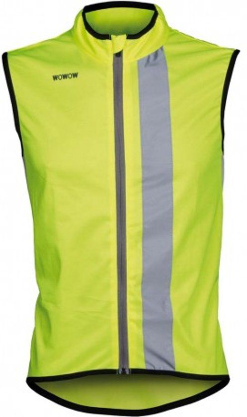 Wowow Maverick Fietsshirt - Maat L - Unisex - geel/zwart/zilver