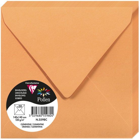 Clairefontaine Stuifmeel van Clairefontaine enveloppe 140 mm, gemzen