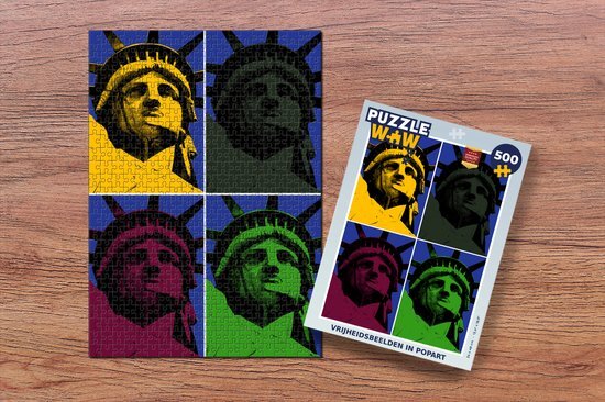 MuchoWow Puzzel Vrijheidsbeelden in popart - Legpuzzel - Puzzel 500 stukjes