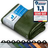 Floordirekt Dekzeil - Beschermhoes - Bootzeil - Tentzeil - Onderzeil voor Camping & Buiten - Waterdicht - Met Ogen -Bouwzeil - 240 g/m² - Groen- 6 x 8 m