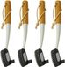 Concorde Brosse à vaisselle avec tête en silicone - 4 pièces - 27 cm - Bois/Plastique - Boucle de suspension
