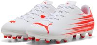 Puma ATTACANTO II FG/AG JR voetbalschoen voor kinderen en tieners, wit/rood
