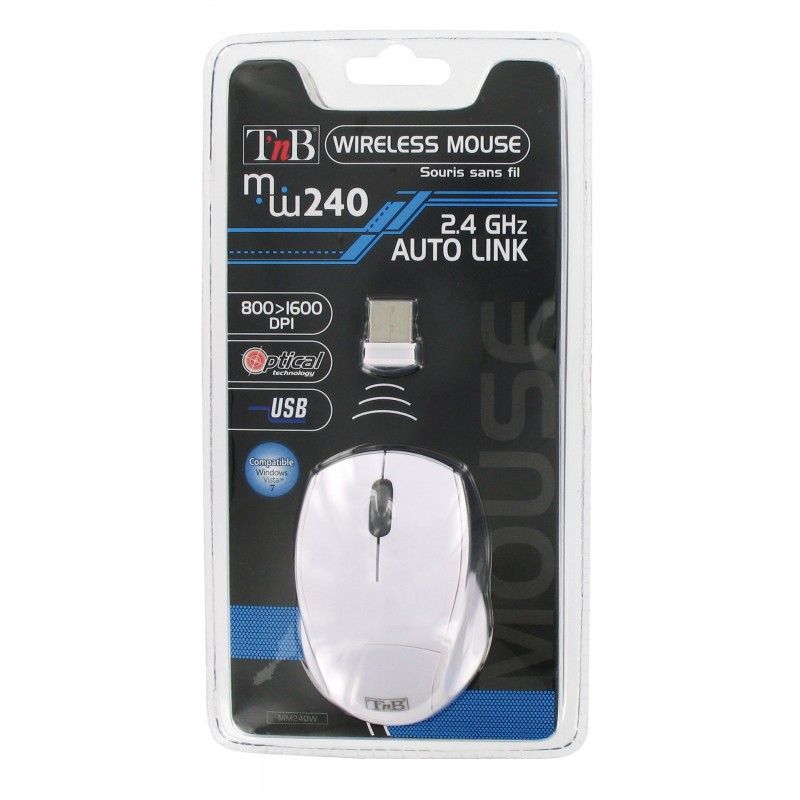T'nB MM240 - Laptop Muis - 1600 DPI - Wit