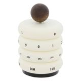 ATMOSPHERA CREATEUR D'INTERIEUR Calendrier perpétuel Homy D.9,5cm blanc