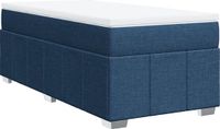 vidaXL Boxspringbed met matras, stof, blauw, 100x200 cm