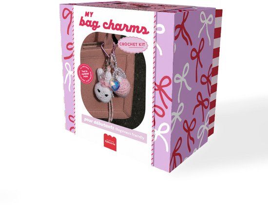 LA PETITE épicerie La Petite Epicerie Kit DIY Crochet - My Bag Charms / Mijn Tasbedels - GLAM PINK