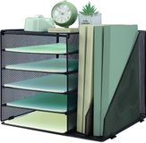Azomor® Organiseur de bureau élégant et fonctionnel avec cinq niveaux et rangement supplémentaire