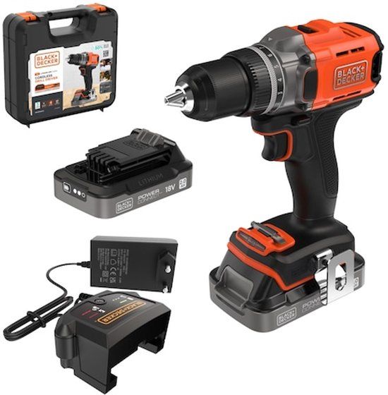 BLACK+DECKER BCD382D2XK-QW 18V Accu-boorschroevendraaier