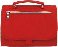 Merkloos / Sans marque Inspirion Gmbh Luxe toilettas/make-up tas - rood - 25 x 18 cm - Reis toilettassen/etui - 5 vakken - Handbagage