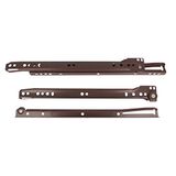 Amig Set van 2 metalen ladegeleiders met wielen - 250 mm - Staal - Bruin - 18 kg/paar