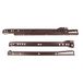 Amig Set van 2 metalen ladegeleiders met wielen - 250 mm - Staal - Bruin - 18 kg/paar
