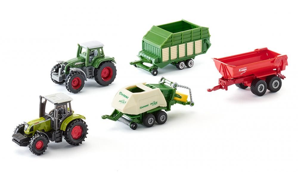 SIKU 6286 Cadeauset Tractors - 5 Stuks - Combine Harvester - 1:55 Scale