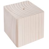 Rayher Massief houten sokkel, 8 x 8 x 8 cm, met gat