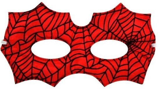 Masker 1x spiderman - spinnenweb - verkleedpartij - 9,5x18,5cm