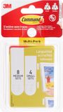 3M Command-beeldmontage strips S en M, voordeelverpakking Wit Inhoud: 12 paar