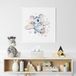 Koala Avion Poster / Affiche Carrée Enfants - 50x50 cm