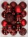 Bellatio Decorations Shoppartners Bv 37x Kunststof Kerstballen Bordeaux Rood 6 cm Glans/Mat/Glitter Mix