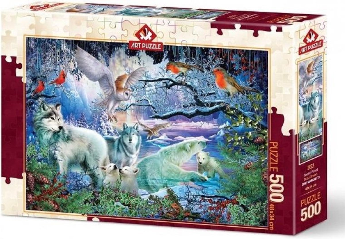 Art Puzzle Glacier Forest Puzzel 500 Stukjes