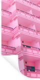 StickerSnake Muurstickers - Balkon Zomer Roze Architectuur - 60x120 cm