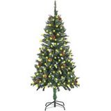 vidaXL Kunstkerstboom met verlichting en dennenappels 150 cm