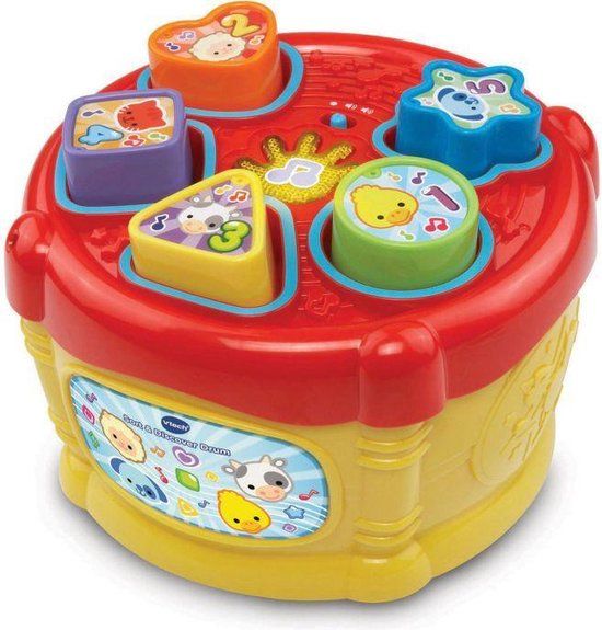 Vtech Sort & Discover Drum - Rood en Geel - Plastic - 12 Maanden