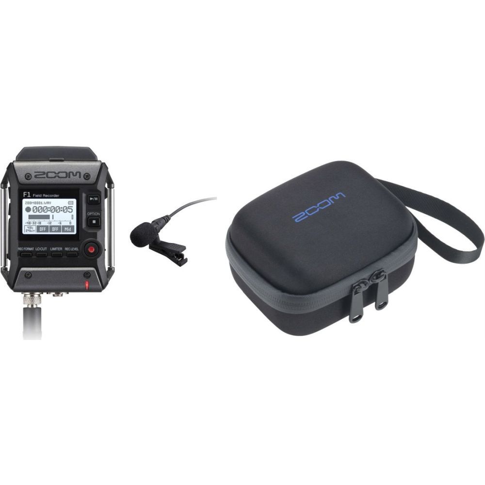 Zoom F1-LP Field Recorder met Lavalier Microfoon + Carrying bag