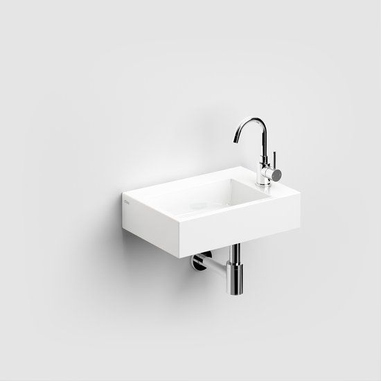 Clou Flush 2 Plus fontein wit keramiek 42.5x10.5cm - zonder kraangat