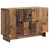 vidaXL Dressoir met lade Oud hout 89 x 34,5 x 60 cm Bewerkt hout