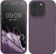kwmobile Case voor iPhone 15 Pro - Slank TPU-Hoesje met Zachte Afwerking - In Bleke iris