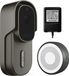 DrPhone LM4-A – Sonnette avec caméra et sonnette intérieure – Avec connexion d'alimentation – Sonnette avec caméra Smartcam avec Alexa et Google Assistant – Sonnette avec caméra et application mobile – Noir
