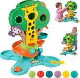 Fisher-Price Zit en Sta Jungleboom - Muzikaal ballenspel voor baby en peuter met 6 ballen
