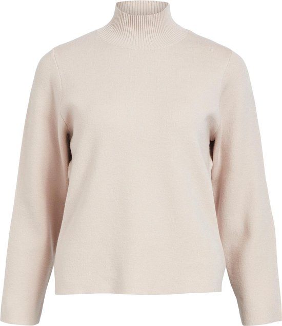 Object Objreynard High Neck Pullover Beige Women's Sweater - Size M