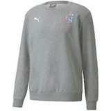 PUMA Sportief sweatshirt 'Neymar' cyaan blauw / grijs gemêleerd / rosa / wit