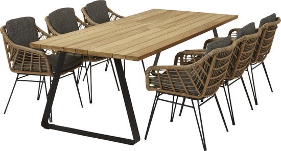 4 Seasons Outdoor 4 Seasons Cottage tuinstoel + Taste Basso tuintafel 240x100 cm.