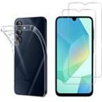 Phonillico® Case voor Samsung Galaxy A16 4G / A16 5G en 2 Gehard glas Screenprotector
