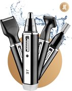 J.E® J.E Neustrimmer Mannen - Trimmer voor Neus/Oor/Baard - Oplaadbaar - Incl. 4 opzetstukken - Waterdicht